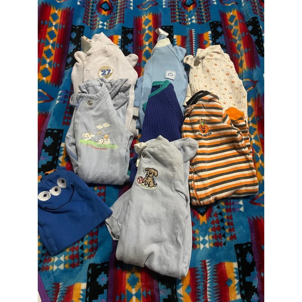 Boys 0-3 Month Clothing Lot Onesies Pants Sleepers Outfits Carter's mixed season